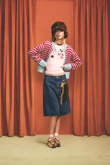 Кепка из искусственного меха с ушами гуфи HARRY LAMBERT FOR ZARA X DISNEY