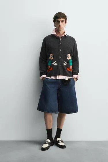 Джинсовые шорты-бермуды HARRY LAMBERT FOR ZARA X DISNEY