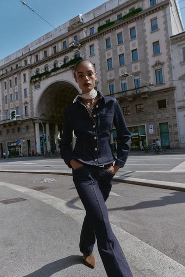 Zara Джинсы STRAIGHT SLIM со средней посадкой и ремнем Z1975 купить с доставкой.