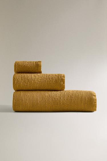 Zara Мини вафельное полотенце для ванны