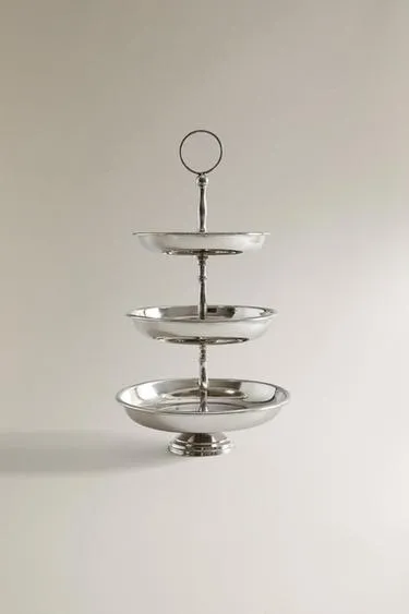 STEEL TIERED SERVING DISH