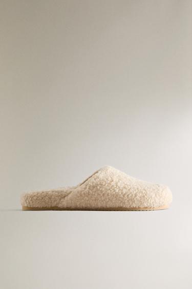 Zara Тапочки-сабо из искусственного меха