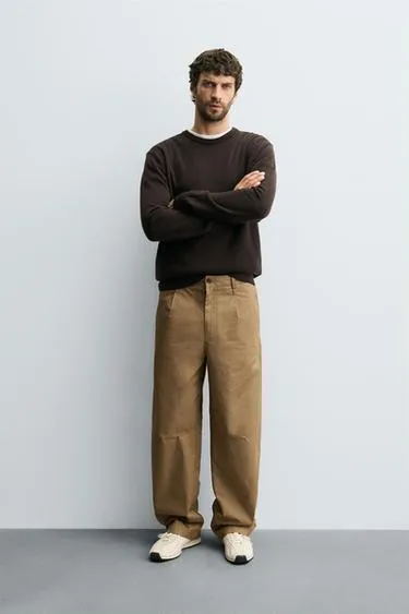 Брюки чинос RELAXED FIT со складками