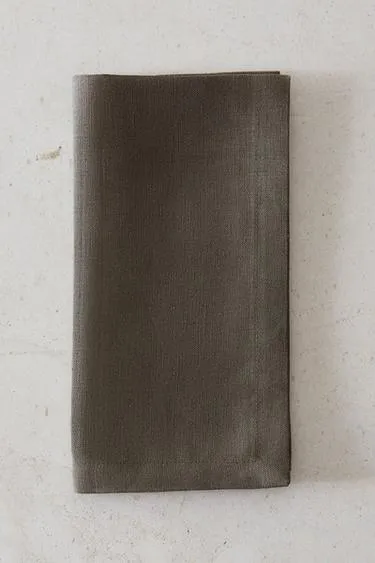 PACK OF PLAIN-COLOURED LINEN NAPKINS