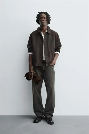 TEXTURED OVERSHIRT WITH POCKETS