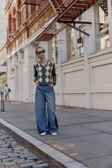 Zara Кардиган с узором «ромбы»