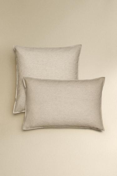 Zara Наволочка в полоску с окрашенной нитью