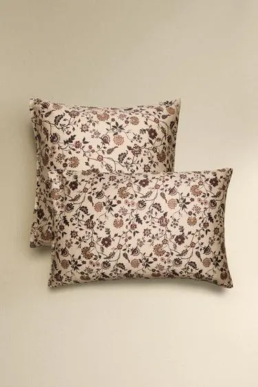 FLORAL PRINT SATEEN PILLOWCASE