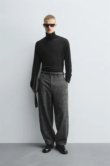 Брюки BALLOON FIT из рельефной ткани