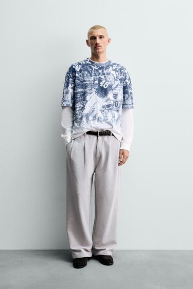 Zara Футболка с принтом в стиле американского футбола CHAMPION ® X ZARA
