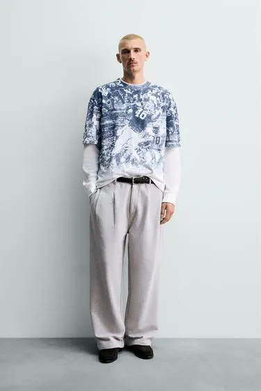 Футболка с принтом в стиле американского футбола CHAMPION ® X ZARA