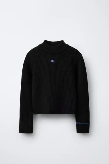 Джемпер в рубчик с воротником-стойкой CHAMPION ® X ZARA