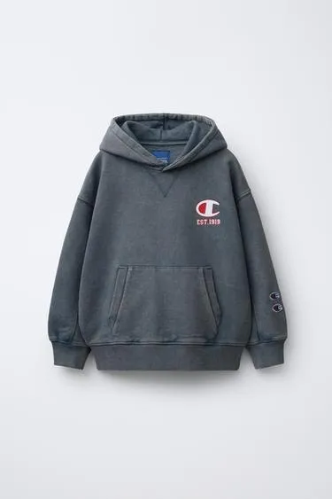 Худи с капюшоном с эффектом потертости CHAMPION ® X ZARA