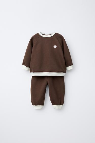 Zara Комплект: толстовка и брюки с контрастными деталями