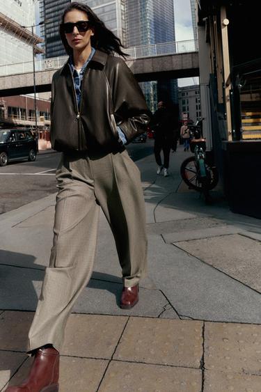 Zara Бомбер из искусственной кожи