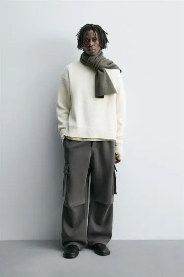 Брюки карго из неопрена со складками- Заказать в России