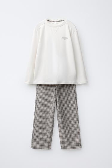 Zara 6-14 лет/пижама в контрастную клетку
