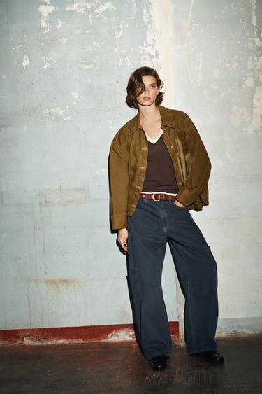 Zara Джинсы TRF BAGGY BALLOON с карманами