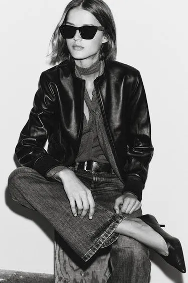 Кожаные туфли на среднем тонком каблуке