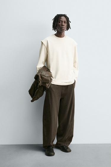 Zara Майка с эффектом неопрена