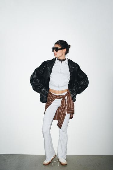 Zara Брюки FLARE из флиса