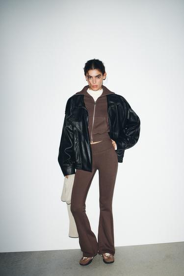 Zara Брюки FLARE из флиса