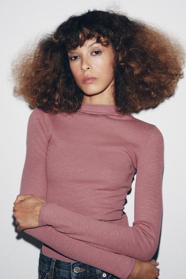 Zara Боди в рубчик с длинными рукавами