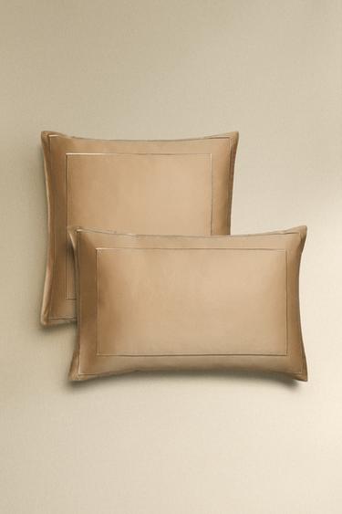Zara Наволочка из сатина с двойной отделкой