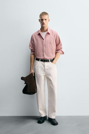 Zara Струящаяся рубашка в полоску