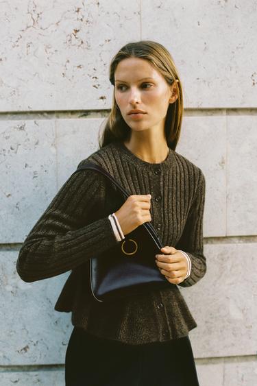 Zara Небольшая сумка-мешок с металлическим кольцом