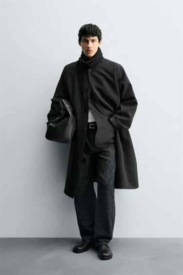 Шерстяной тренч оверсайз