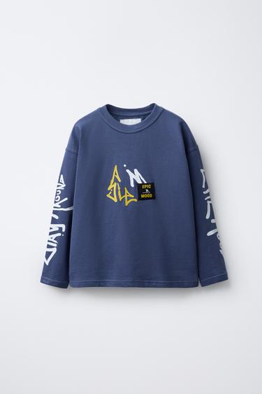 Zara Футболка с двойными рукавами и этикеткой купить с доставкой.