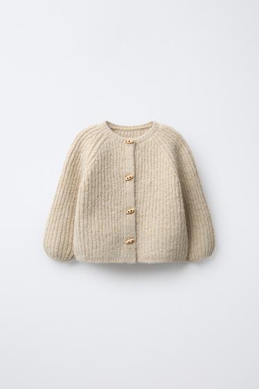 Zara Вязаный кардиган с навесными петлями