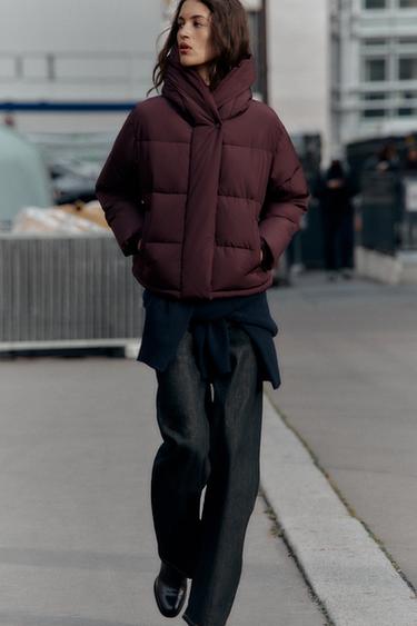 Zara Короткий анорак с капюшоном WATER REPELLENT WINDPROOF