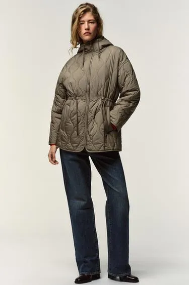 Стеганая куртка с капюшоном WATER REPELLENT
