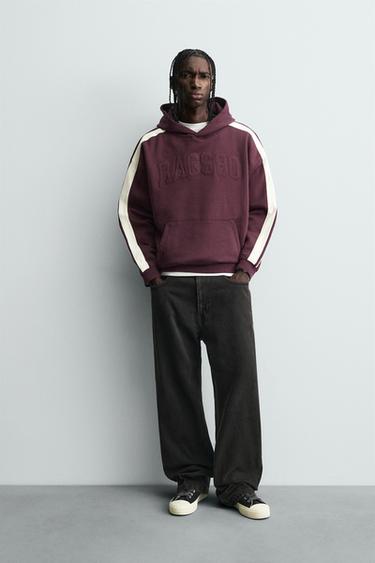 Zara Толстовка с нашивками и контрастными полосами