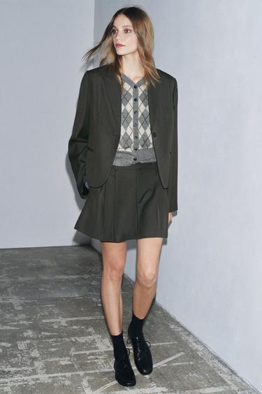 Zara Короткая юбка со складками — ZW COLLECTION