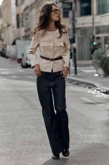 Пиджак из замши с поясом- Заказать в России