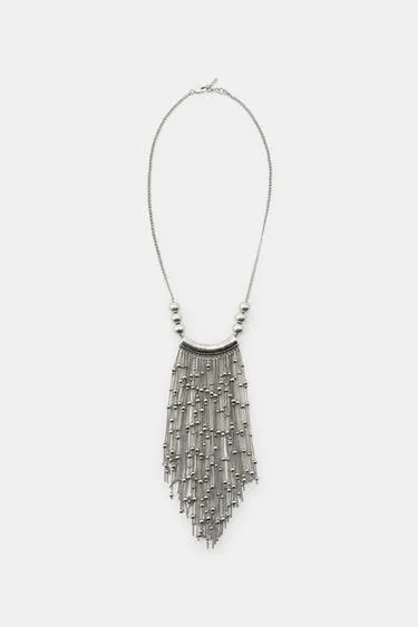 BEAD AND CHAIN NECKLACE