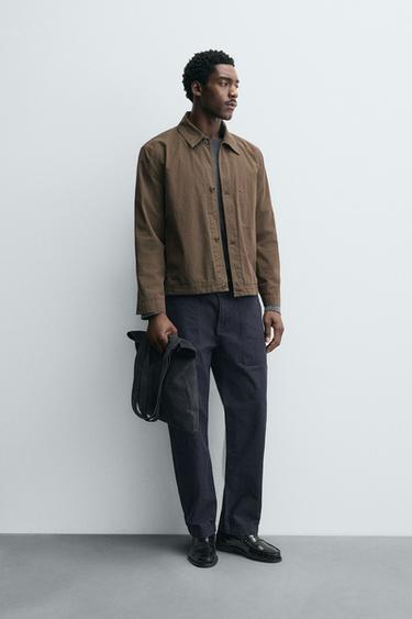 Zara Брюки STRAIGHT FIT с эффектом потертости