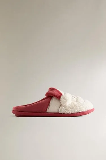 CHILDREN'S FATHER CHRISTMAS MULE SLIPPERS