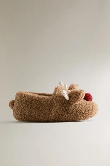 CHILDREN'S REINDEER SLIPPERS- Заказать в России