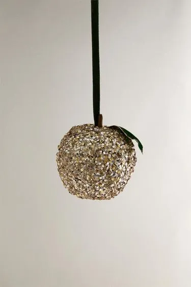 GLITTERY APPLE CHRISTMAS TREE DECORATION