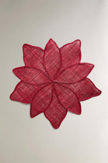 Zara Рамочная скатерть рами пуансеттия для рождества