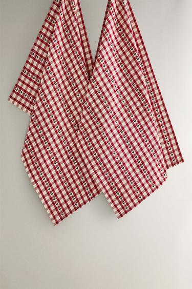 Zara Набор хлопковых рождественских чайных полотенец (набор из 2 штук)