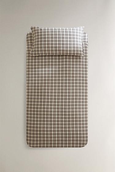 Zara Детское рождественское одеяло из фланели в клетку