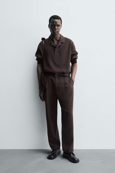 Zara Поло рубашка FLOWING