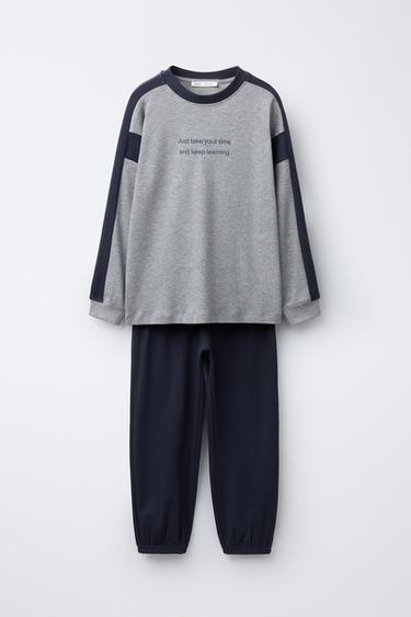 Zara 6-14 лет/пижама с текстовым принтом