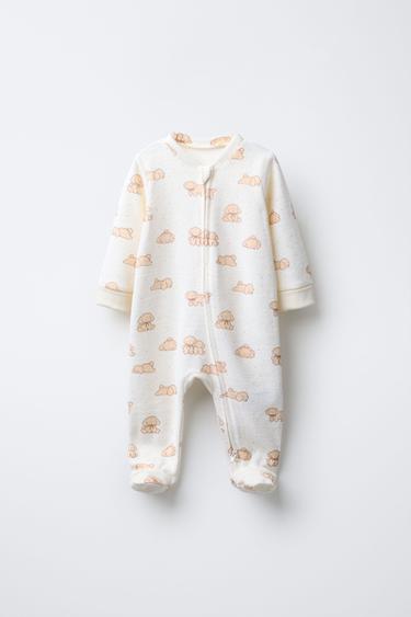 Zara Комбинезон из велюра с принтом «собачки»