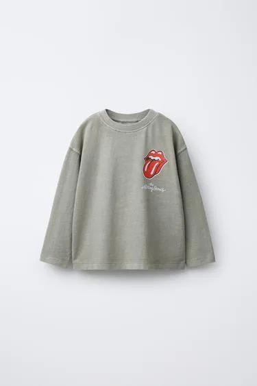 Футболка с эффектом потертости с принтом ROLLING STONES ©